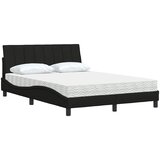  Krevet s madracem Hanko crni 140 x 190 cm od tkanine | shoptok.hr