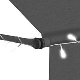Tenda na ručno uvlačenje s LED svjetlima 100 cm antracit | Eponuda.com