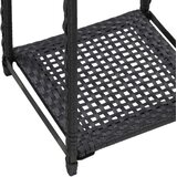 Police za pohranu crne 30 x 30 x 120 cm od poliratana | shoptok.hr
