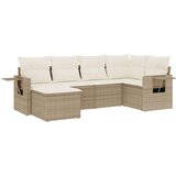 vidaXL 6-dijelni set vrtnih sofa s jastucima bež od poliratana | shoptok.hr