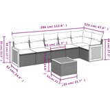  7-dijelni set vrtnih sofa sivi od poliratana | shoptok.hr