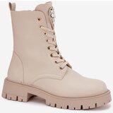 Boto Women's workery with crystals on the tongue light beige Rosira | Shoptok.si