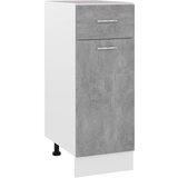 The Living Store Spodnja omarica s predalom betonsko siva 30x46x81,5 cm - Omarica S Predali, (21432012) Cene