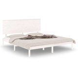 Okvir za krevet od masivnog drva bijeli 150 x 200 cm 5FT King | shoptok.hr