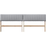  Tapecirani uzglavlje Svijetlo siva 200 cm Čvrsto borovo drvo | shoptok.hr