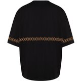 Trendyol Black Men's Oversize Crew Neck Short Sleeve Embroidered TShirt | shoptok.hr