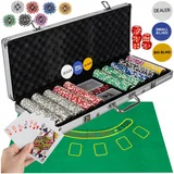  XXL Texas Holdem poker set 500 žetonov v alu. kovčku