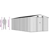  Vrtno spremište 257 x 489 x 181 cm metalno smeđe | shoptok.hr