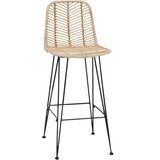  Barski stolac 2 pcs Prirodna 44 5 x 53 x 111 cm Ratan i čelik | shoptok.hr