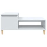  Stolić za kavu sjajni bijeli 100x50x45 cm od konstruiranog drva | shoptok.hr