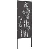  Privatnost u vrtu Crna 50 x 140 cm Hladno valjana čelična Slike