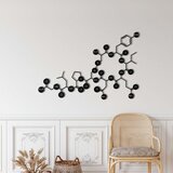 Wallxpert metalni zidni ukras 5267, strukturna formula molekula oksitocina, 75 x 49 cm, crni | Eponuda.com