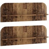  Zidna polica 2 kom. Staro drvo 102 x 13.5 x 37.5 cm | shoptok.hr