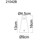 Globo 21042B - LED stona punjiva lampa LIVA sa prigušiva na dodir, LED/1,2W/5V 1200 mAh | Eponuda.com