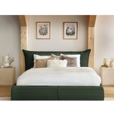 Bobochic Paris Tamno zeleni tapecirani bračni krevet s prostorom za odlaganje s podnicom 160x200 cm Jade – | shoptok.hr