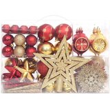  Set božićnih kuglica od 108 komada zlatne i crvene | shoptok.hr