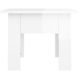  Stolić za kavu sjajni bijeli 55 x 55 x 42 cm konstruirano drvo | Shoptok.si
