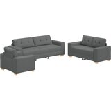 SOFA 3 pcs Tamno siva 221 x 80 x 80 cm Platnasta tkanina | Eponuda.ba