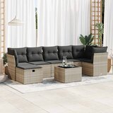  8-dijelni set vrtnih sofa od poliratana s jastucima svjetlosivi | shoptok.hr