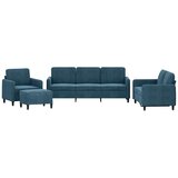  4-dijelna sofa garnitura plavi baršun | shoptok.hr