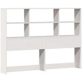 vidaXL Krevet s regalom z knjige bez madraca bijeli 160x200cm borovina | shoptok.hr