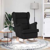  Stolica za ljuljanje 74x90x102 cm od tkanine crna | shoptok.hr