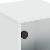  Noćni ormarić sa staklenim vratima bijeli 35 x 37 x 50 cm | shoptok.hr