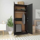  Ormar crni 90 x 52 x 200 cm od konstruiranog drva | shoptok.hr