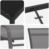  Vrtni set za objed 5 pcs Siva i crna Čelik s prahom | Eponuda.com