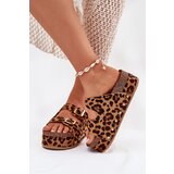 Boto Women's sandals with buckles on a massive platform leopard Odisene | Shoptok.si