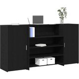  Recepcijski stol crni hrast 200x50x103 5 cm konstruiranog drva | shoptok.hr