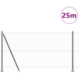 vidaXL Ograjni Komplet Komplet 2 Siva Prašno Lakirano Jeklo 25 x 1.2 m | Shoptok.si