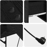  Stol s policom Crni hrast 182 x 101 x 87,5 cm Konstruirano drvo | shoptok.hr