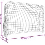  Nogometni gol s mrežom bijeli 214x75x152 cm čelik i poliester | Eponuda.com