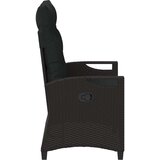  Vrtna klupa s jastukom Crna 105 x 60 x 112 cm Čelik i poliester - Crna | shoptok.hr