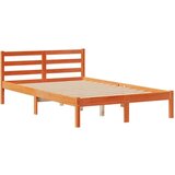  Knjižna postelja brez vzmetnice vošč. rjava 135x190 cm borovina, (21653572) | Shoptok.si