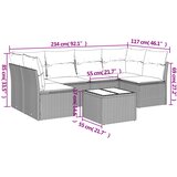  7-dijelni set vrtnih sofa od poliratana s jastucima smeđi | shoptok.hr