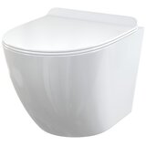Alca SET 5u1 ugradni vodokotlić Bela tipka M670 WC šolja Rimless + WC daska SLIM | Eponuda.com