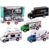 Truck Ambulance Ice Cream Parlor With Friction Drive 1:87 A