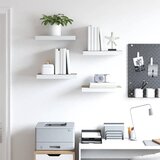  Plutajuće zidne police 4 kom hrast i bijele 40x23x3,8 cm MDF | shoptok.hr
