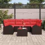  Sjedeća garnitura za vrt Smeđa 55 x 55 x 37 cm poliratan 234 x 124 x 85 cm | shoptok.hr