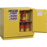 Justrite Varnostna omarica FM, podmizna omarica, dvokrilna vrata, samodejno zapiranje, rumene barve | Shoptok.si