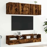 vidaXL Stenske TV omarice 2 kosa dimljeni hrast 40x30x30 cm inž. les | Shoptok.si