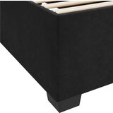 vidaXL Posteljni okvir z vzmetnico z vzmetnico Črna 140 x 200 cm Žamet | Shoptok.si