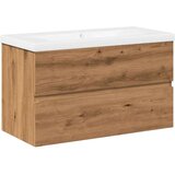 vidaXL Ormarić s ugrađenim umivaonikom boja hrasta 81x39,5x49 cm | shoptok.hr