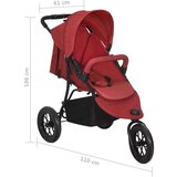  Otroški voziček rdeč jeklen | Shoptok.si