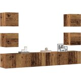  6-dijelni zidni set TV ormarić konstruirano drvo | shoptok.hr