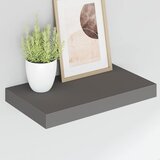  Plutajuće zidne police 2 kom sjajne sive 40 x 23 x 3,8 cm MDF | shoptok.hr