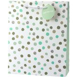 Classic Polka Dot Gift Bag with Just For You Pendant 32 x 26 x 10 cm | Shoptok.si