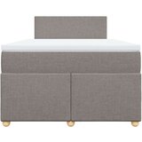 vidaXL Krevet s oprugama i madracem smeđesivi 120 x 190 cm od tkanine | shoptok.hr